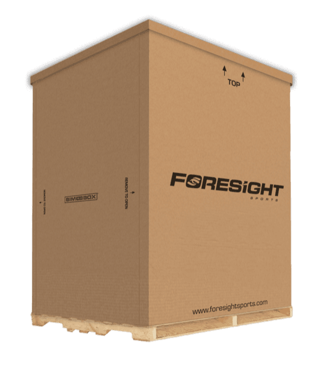 SIM IN A BOX® shipping crate on a pallet